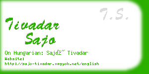 tivadar sajo business card